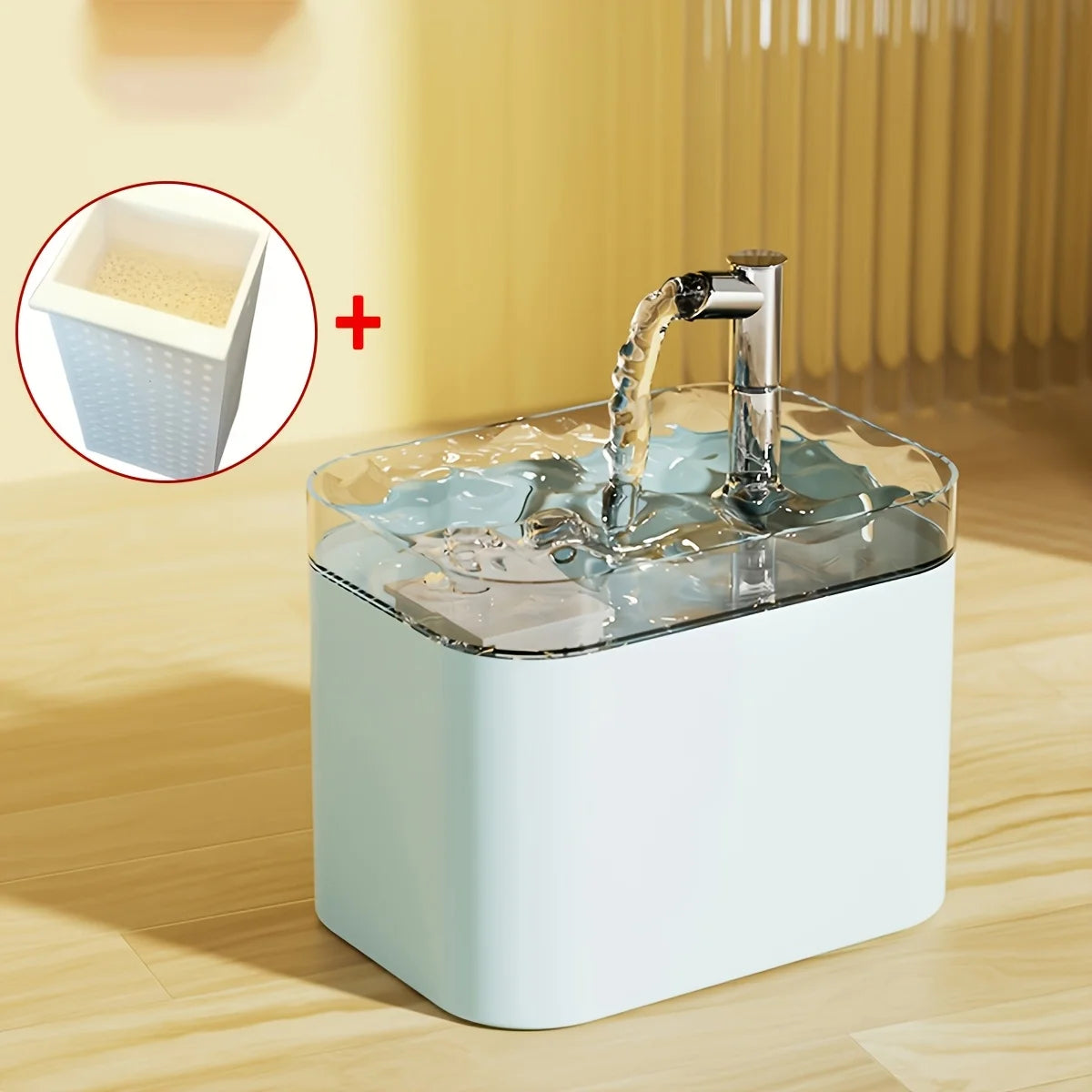 1.5L Cat Water Dispenser Automatic Circulating Flow Water Dispenser Live Water Drinking Fountain Cat and Dog Water Bowl Feeding Bowl
