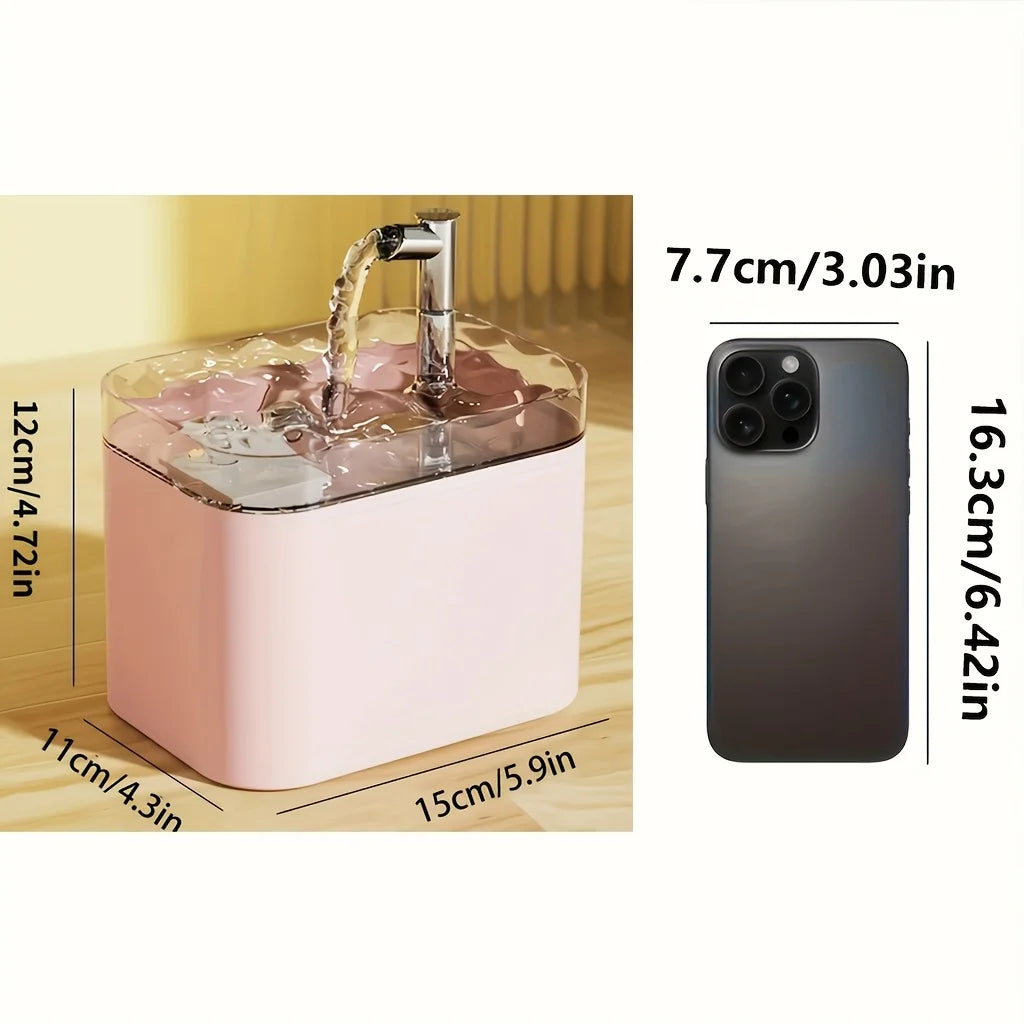 1.5L Cat Water Dispenser Automatic Circulating Flow Water Dispenser Live Water Drinking Fountain Cat and Dog Water Bowl Feeding Bowl