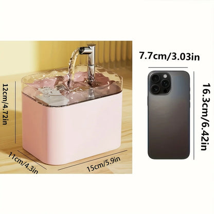 1.5L Cat Water Dispenser Automatic Circulating Flow Water Dispenser Live Water Drinking Fountain Cat and Dog Water Bowl Feeding Bowl