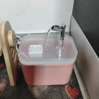 1.5L Cat Water Dispenser Automatic Circulating Flow Water Dispenser Live Water Drinking Fountain Cat and Dog Water Bowl Feeding Bowl