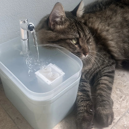 1.5L Cat Water Dispenser Automatic Circulating Flow Water Dispenser Live Water Drinking Fountain Cat and Dog Water Bowl Feeding Bowl