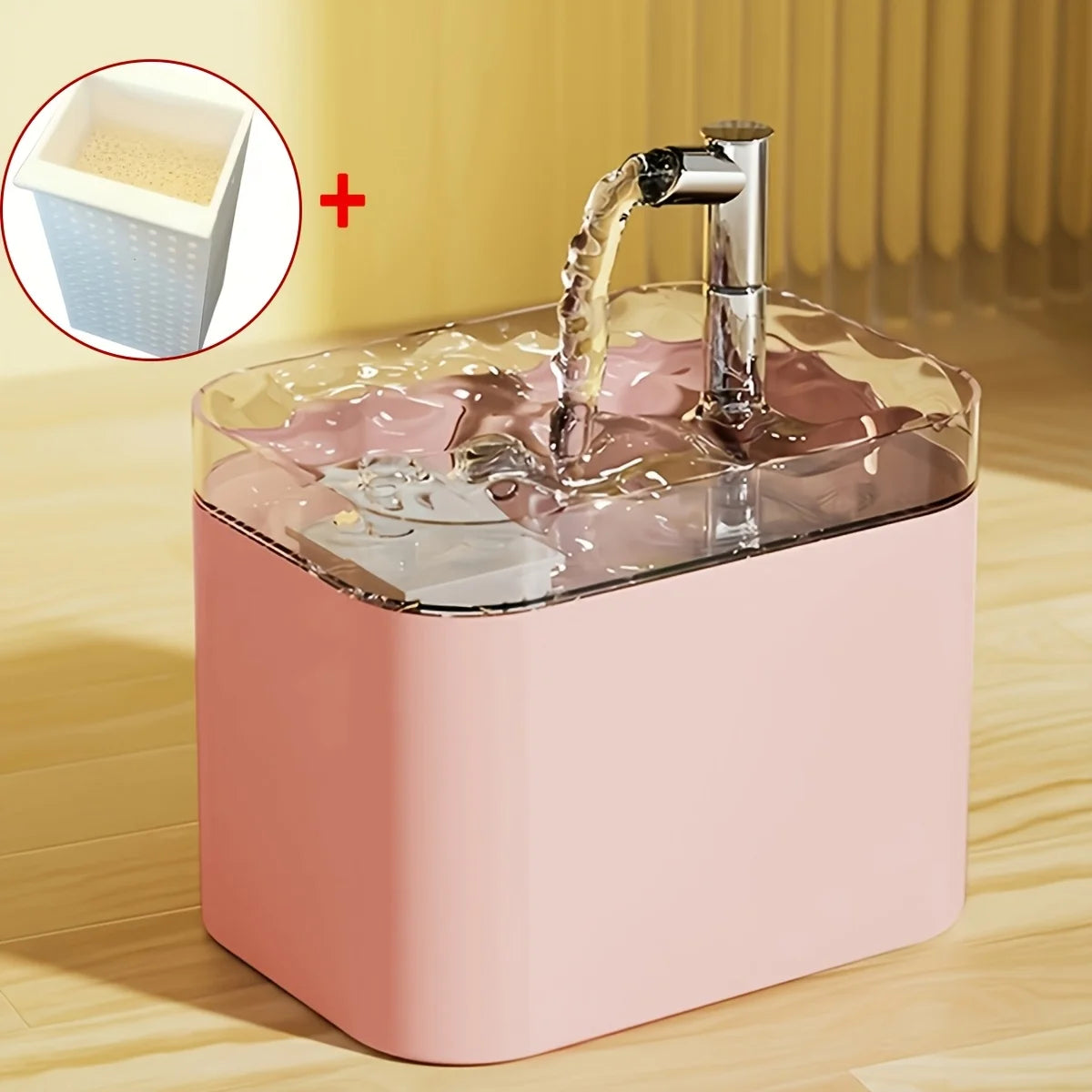 1.5L Cat Water Dispenser Automatic Circulating Flow Water Dispenser Live Water Drinking Fountain Cat and Dog Water Bowl Feeding Bowl
